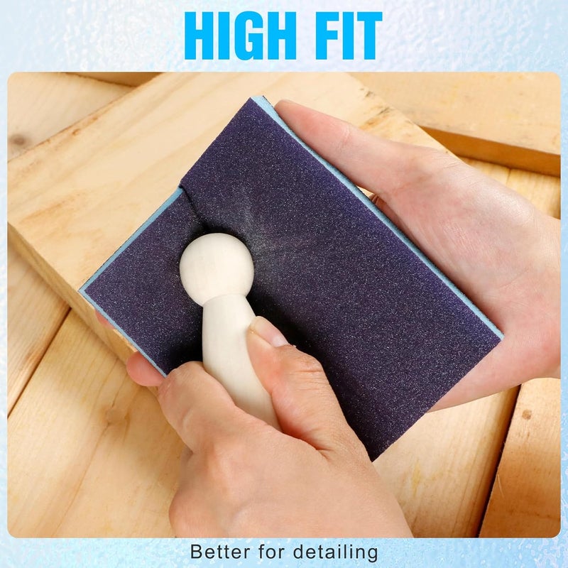 Pukamam 12 Pack Sanding Sponge, Washable and Reusable Sanding Blocks 150 Grit Wet Dry Sand Paper for Wood Drywall Metal Furniture - Image 5
